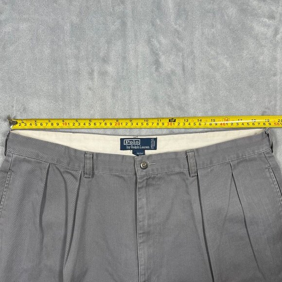 Polo Ralph Lauren Mens Grey Andrew Chino Pants Size 38x30 Cotton Classic Fit - Picture 8 of 10